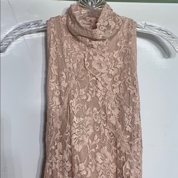 Nightcap Rose Pink Lace Victorian Open Back Mini Dress small cocktail 4 - Picture 8 of 11